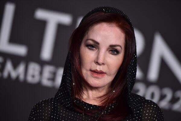 Priscilla Presley arrives at the Celine Fall/Winter 2023 Fashion Show at The Wiltern in Los Angeles on Dec. 8, 2022. (Jordan Strauss/Invision/AP)