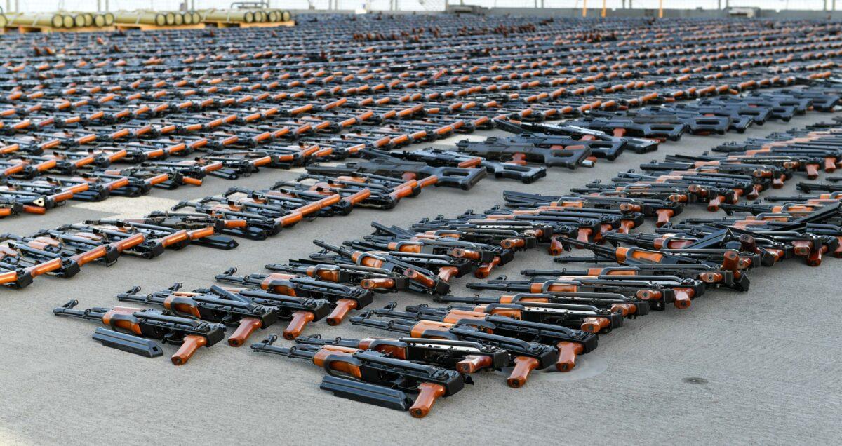 Weapons seized from Iran by U.S. Central Command on Jan. 15, 2023. (U.S. Navy)
