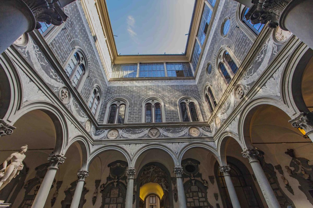 Detail from the inner courtyard of the Palazzo Medici Riccardi in Florence, Italy. (BGStock72/Shutterstock)