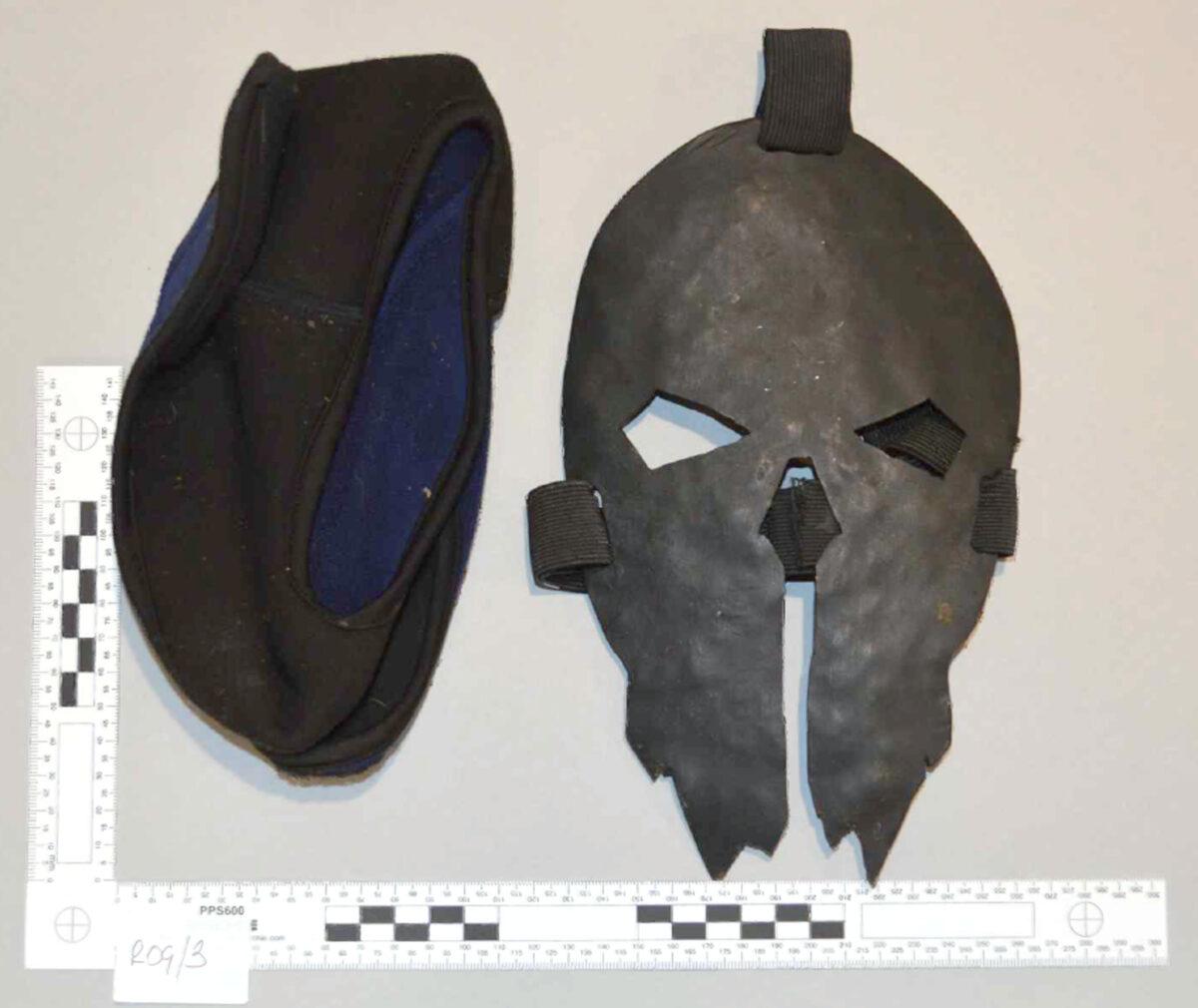 Undated photo of a mask that Jaswant Singh Chail was wearing when he was arrested in the grounds of Windsor Castle in Berkshire, United Kingdom, on Dec. 25, 2021. (CPS)