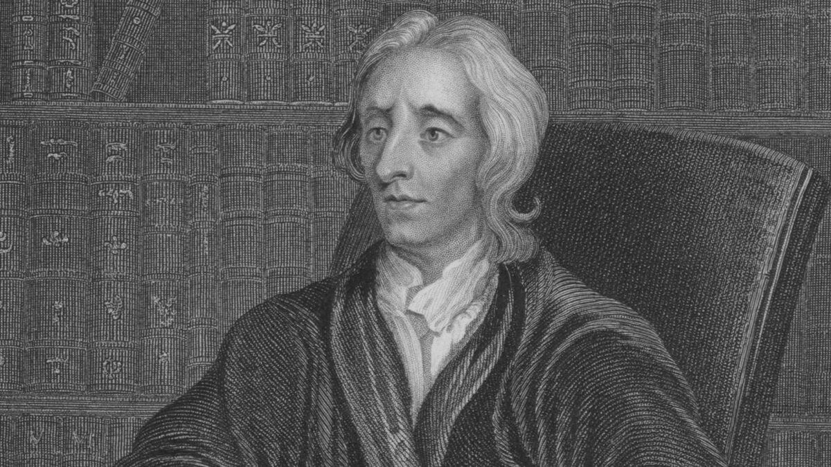 Engraved portrait of English philosopher John Locke, 1690. Engraved by H Robinson. (Archive Photos/Getty Images)
