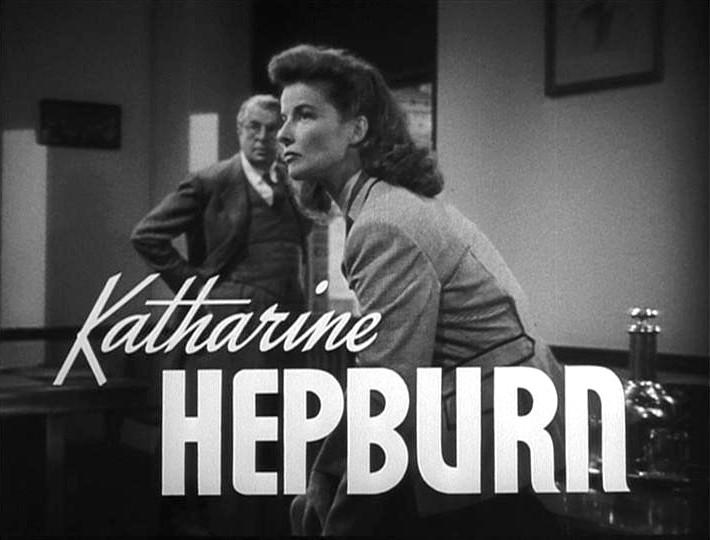 Screenshot of Katharine Hepburn from the trailer for the 1942 film "Woman of the Year." (Public Domain)