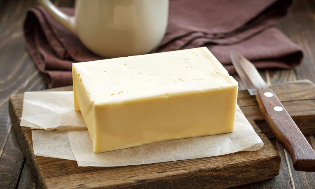 A block of fresh butter. (Shutterstock)