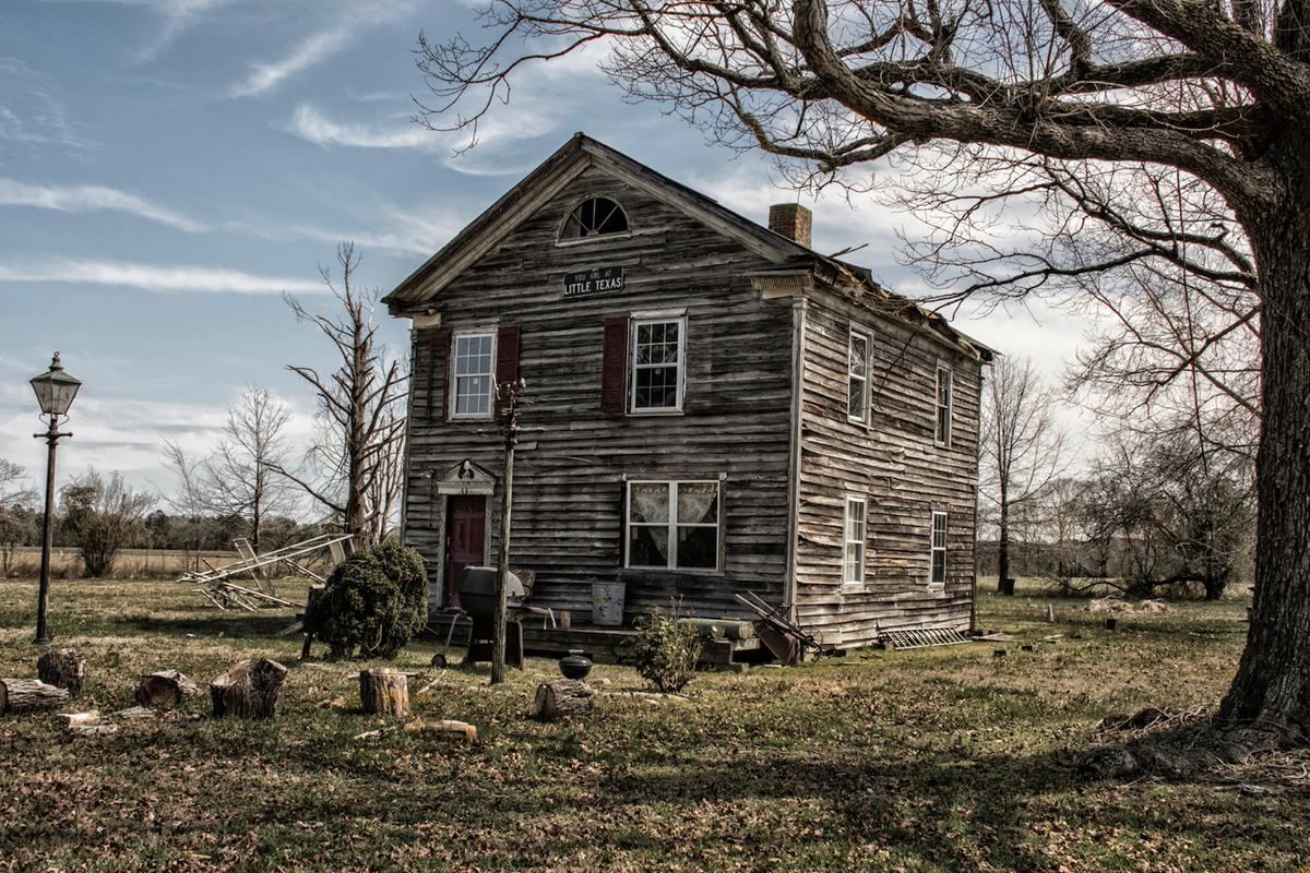 A now demolished abandoned home in Little Texas, Virginia, photographed in March 2021. (Courtesy of Michael Wade)
