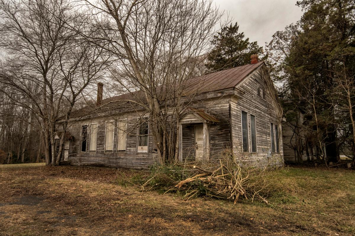 An abandoned school in Champlain, Virginia, photographed in January 2023. (Courtesy of Michael Wade)