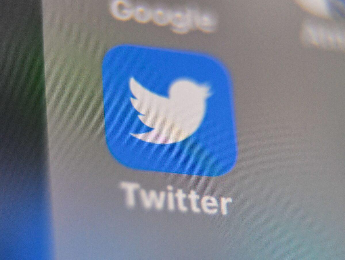 The logo of the U.S. social networking website Twitter, on a smartphone screen in Lille, France, on Sept. 4, 2019. (Denis Charlet/AFP via Getty Images)