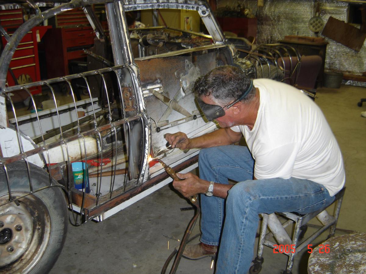 Adams working on a dwarf car. (Courtesy of <a href="https://www.dwarfcarpromotions.com/">Ernie Adams</a>)