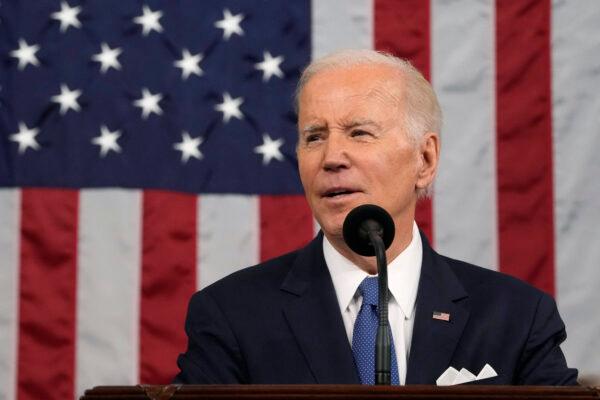 President Joe Biden delivers the State of the Union address in the House Chamber of the U.S. Capitol in Washington on Feb. 7, 2023. (Jacquelyn Martin/POOL/AFP via Getty Images)
