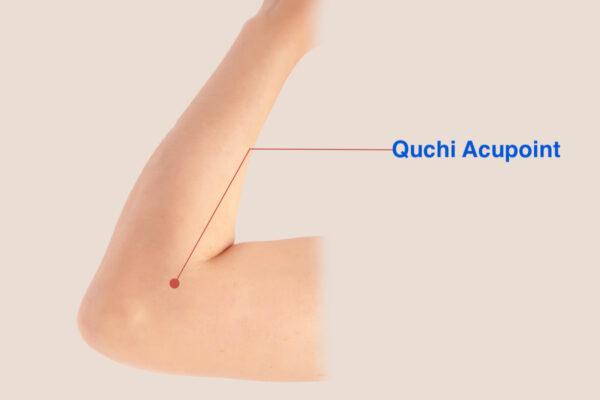 Quchi acupoint. (Health 1+1/The Epoch Times)
