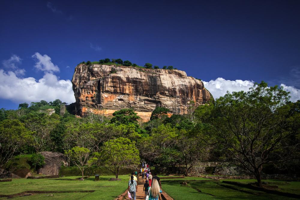 Tourists approach the fortress of Sigiriya. (Melinda Nagy/Shutterstock)