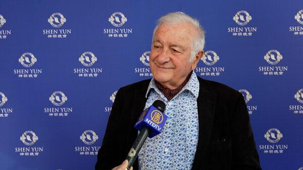 Gilbert Veysseyre enjoyed Shen Yun in Lyon on Feb. 8, 2023. (NTD)