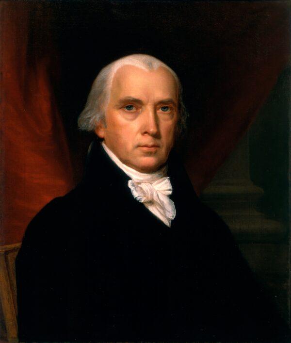 “James Madison” by John Vanderlyn, 1816. Oil on canvas. The White House, Washington, D.C. (Public domain)