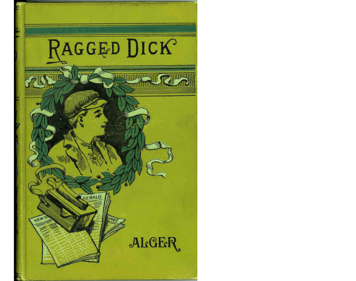 Cover of the 1895 Henry T. Coates and Company edition of "Ragged Dick" by Horatio Alger Jr. (Public Domain)
