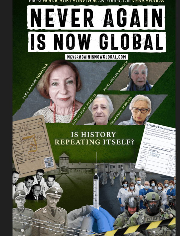 Never Again is Now Global movie series. (Courtesy of Vera Sharav)