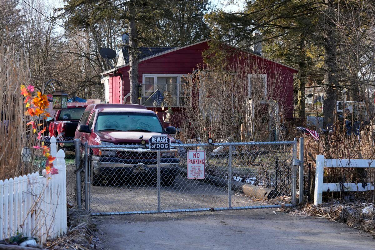 Exterior scene of the residence of Anthony McRae, in Lansing, Mich., on Feb. 14, 2023. . (Carlos Osorio/AP Photo)