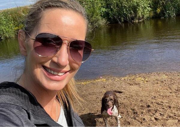 Undated family image of Nicola Bulley and her dog Willow. Bulley vanished after walking the dog on the banks of the River Wyre in Lancashire, England on Jan. 27, 2023. (Family/Lancashire Police)