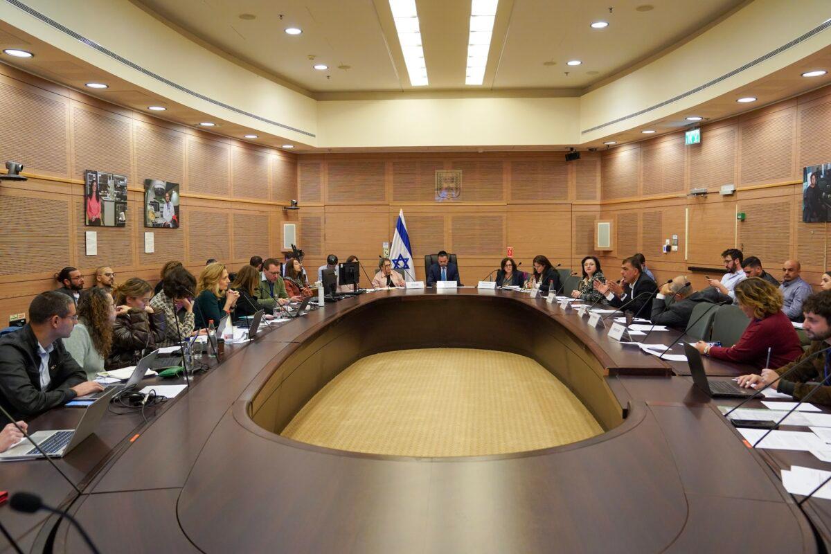 The Israeli Knesset Health Committee meeting to discuss special powers to deal with COVID-19 in Jerusalem on Feb. 6, 2023. (Dani Shem-Tov/Knesset)
