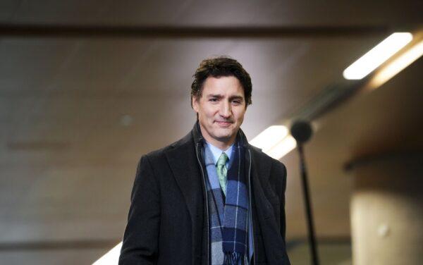 Prime Minister Justin Trudeau arrives to meet with Canada's premiers in Ottawa on Feb. 7, 2023. (The Canadian Press/Sean Kilpatrick)