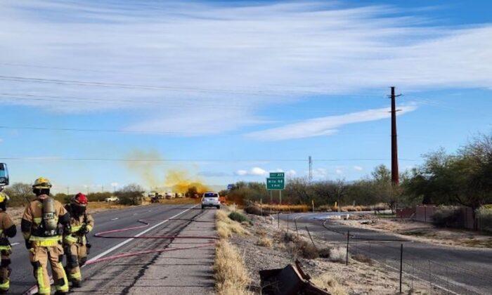 Truck Overturns in Arizona, Spills Nitric Acid, Triggers Shelter-in-Place Alert