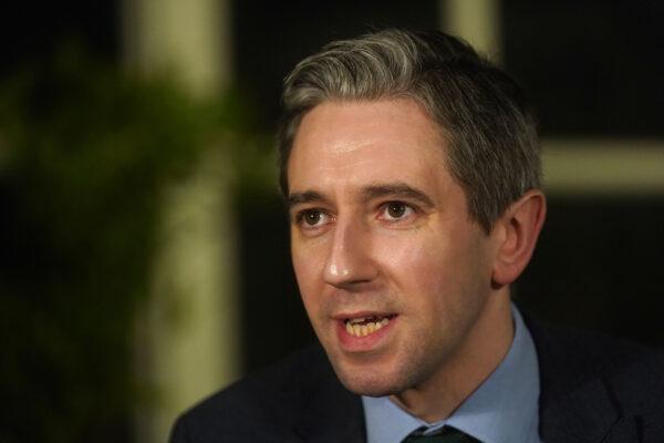 Minister for Justice Simon Harris at a press conference at Farmleigh House after the British Irish Intergovernmental Conference, in Dublin, on Jan. 19, 2023. The Justice Minister announced the scrapping of Ireland's 'golden visa' scheme. (Getty Images)