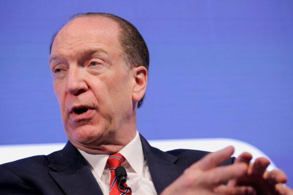 World Bank President David Malpass attends the Reuters NEXT Newsmaker event in New York on Dec. 1, 2022. (Andrew Kelly/Reuters)