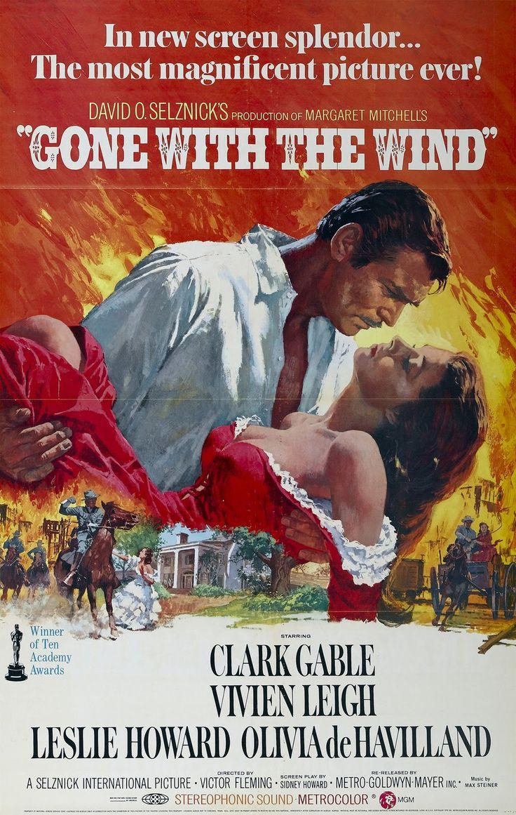 The 1967 theatrical re-release poster for the film "Gone With The Wind." (Public Domain)