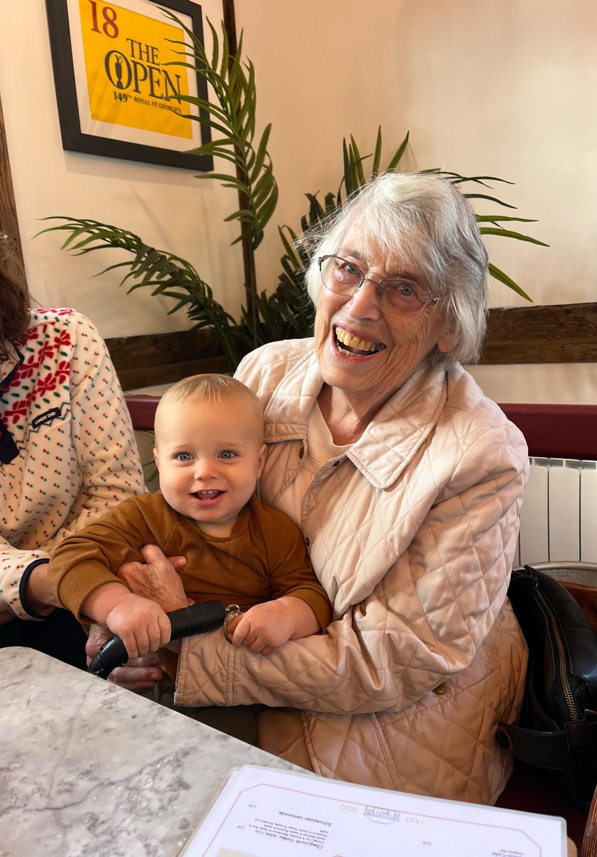 The author's grandma, Audrey Genders, with the author's youngest child, Jack. (Rachael Dymski)