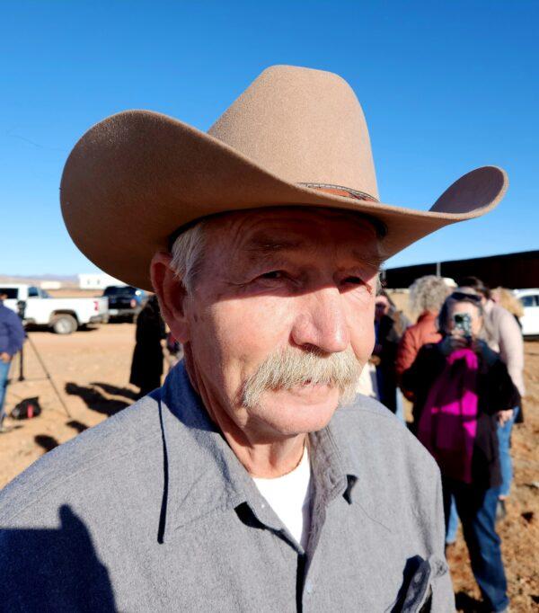 Fourth-generation ranch owner John Ladd describes the magnitude of illegal immigration in Cochise County, Ariz., on Feb. 16, 2023. (Allan Stein/The Epoch Times)