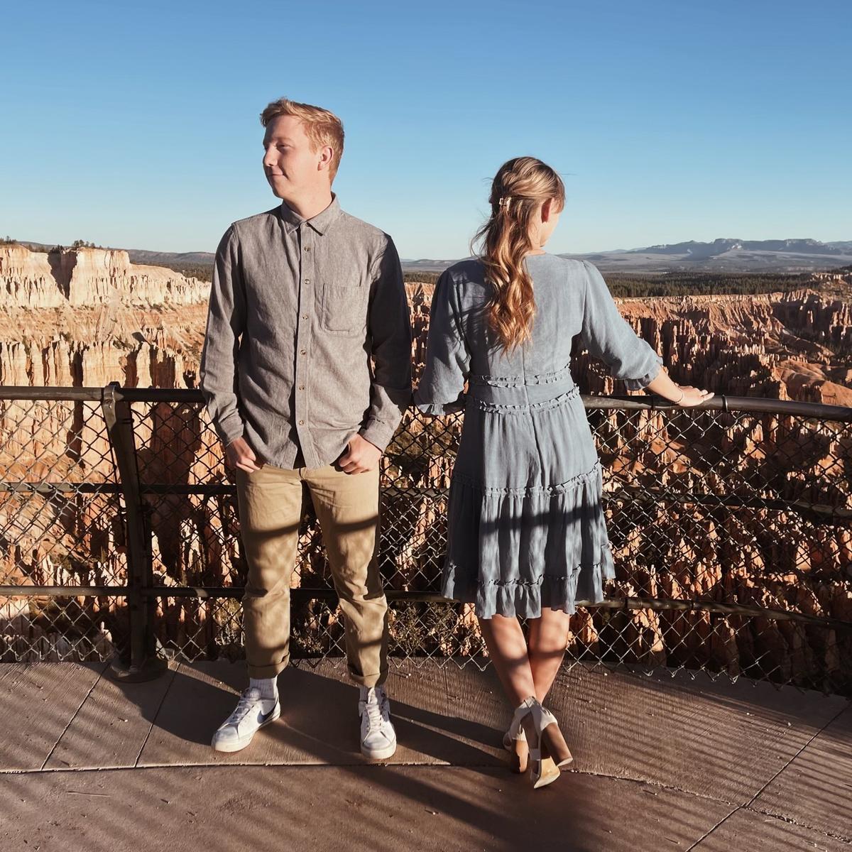 Garrett and Paige at Bryce Point in 2022 (Courtesy of the Orton family)