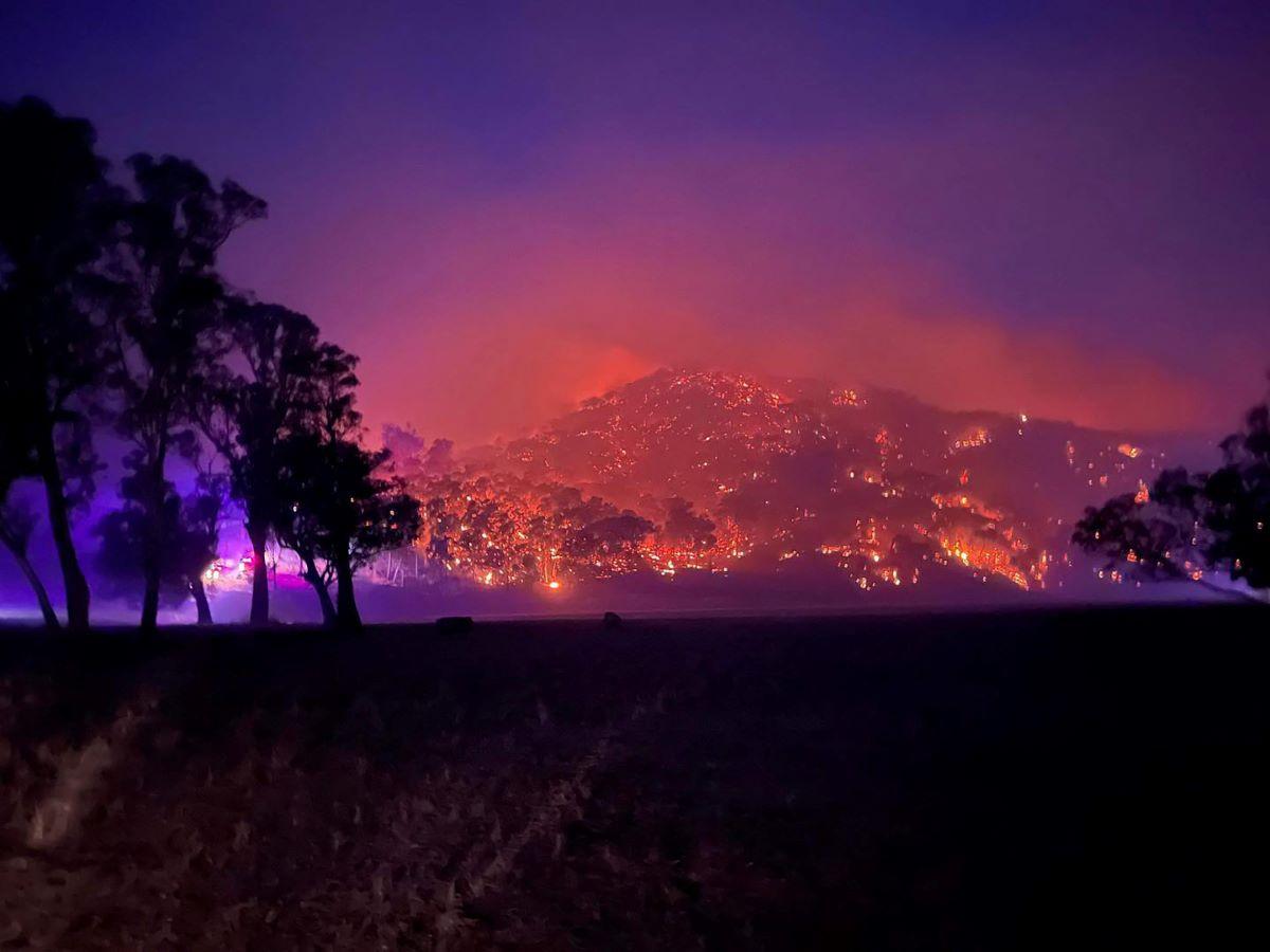 Uncontrolled Fire Growing North of Melbourne