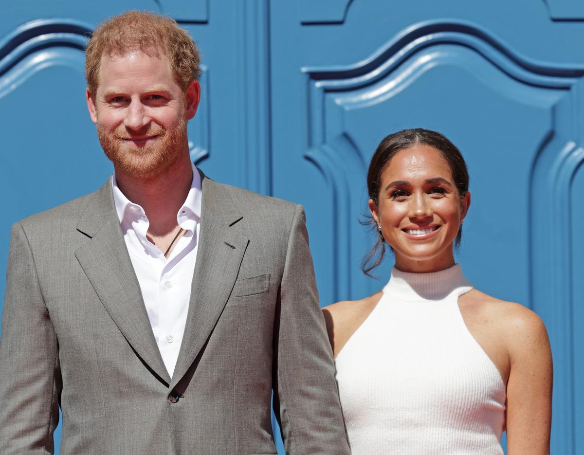 Prince Harry, Duke of Sussex, and Meghan, Duchess of Sussex, arrive at the town hall during the Invictus Games Dusseldorf 2023, in Dusseldorf, Germany, on Sept. 6, 2022. (Chris Jackson/Getty Images)