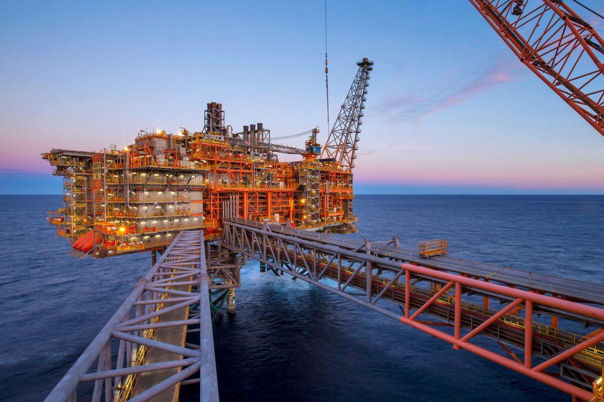 The photo shows North Rankin Complex of the North West Shelf Project owned by Woodside Energy in Western Australia on Feb. 21, 2023. (Courtesy of Woodside Energy)