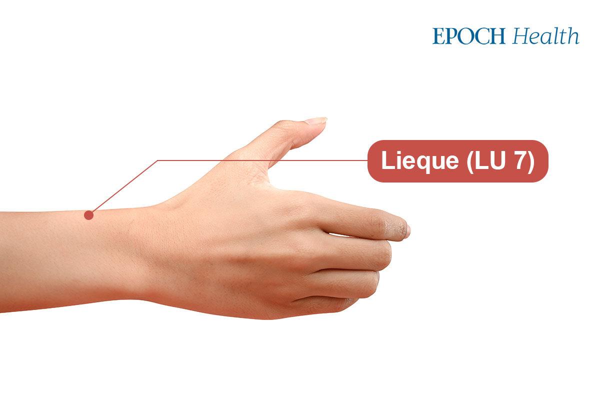 Lieque acupoint. (The Epoch Times)