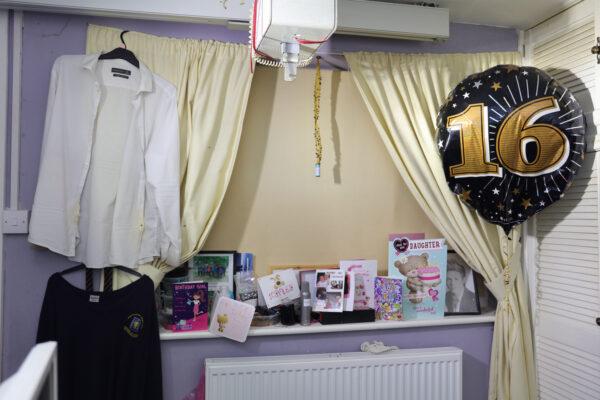 An undated image of the bedroom of Kaylea Titford—who died in October 2020 as a result of complications from her obesity—in Newtown, Wales. (CPS)