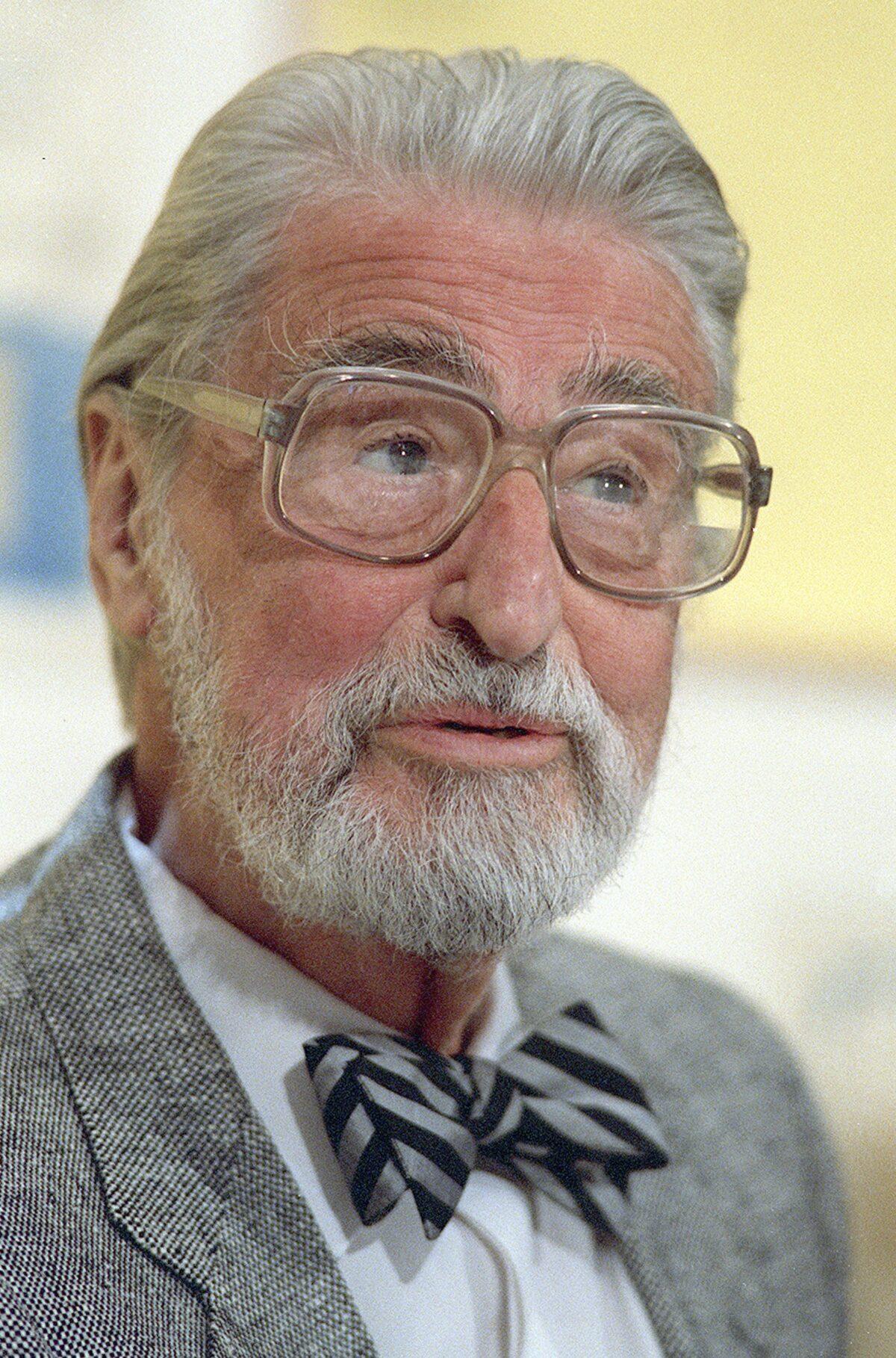 American author, artist and publisher Theodor Seuss Geisel, also known by his pen name Dr. Seuss, appears at an event in Dallas on April 3, 1987. (AP Photo)