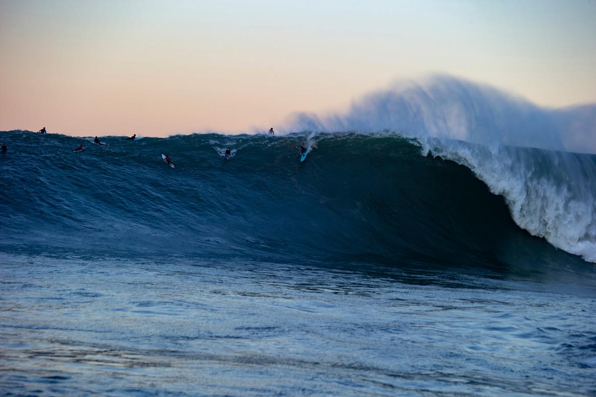A photo of Grant Twiggy Baker tackling a big wave. (Courtesy of <a href="https://www.instagram.com/fred_pompermayer/">Fred Pompermayer</a>)