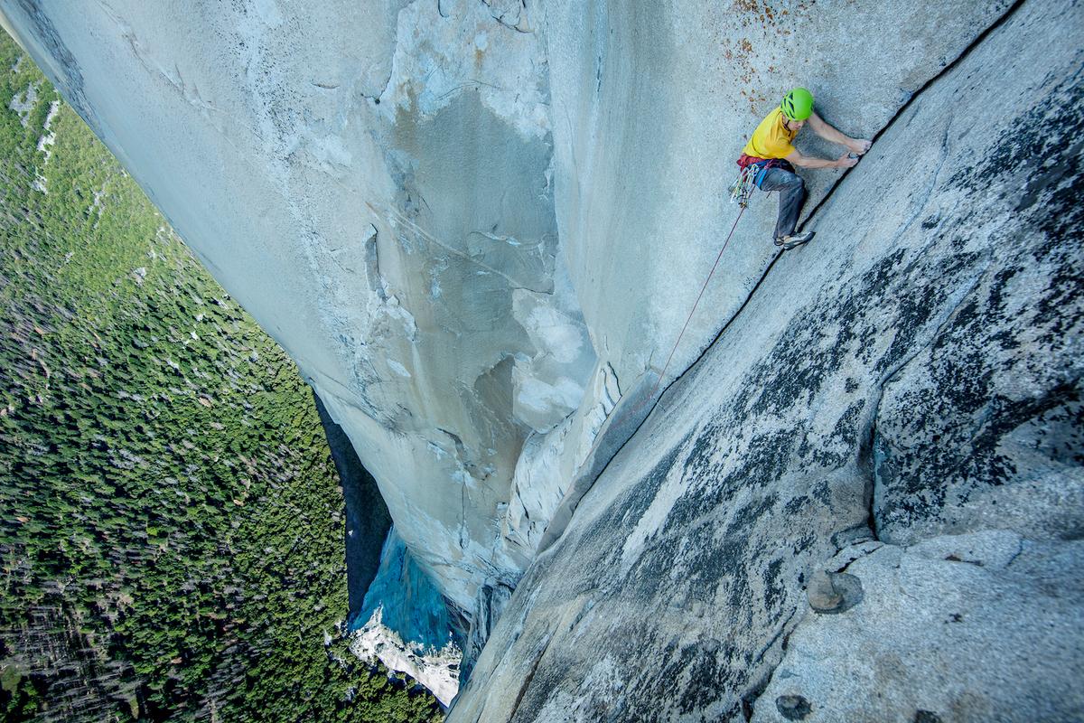 A photo shows a climber scaling El Capitan in Yosemite Valley. (Courtesy of <a href="https://www.instagram.com/fred_pompermayer/">Fred Pompermayer</a>)