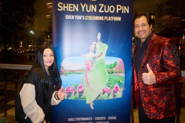 Wayne Nugent and his daughter enjoyed Shen Yun Performing Arts at the Winspear Opera House, in Dallas, on the evening of Feb. 25, 2023. (Yawen Hung/The Epoch Times)