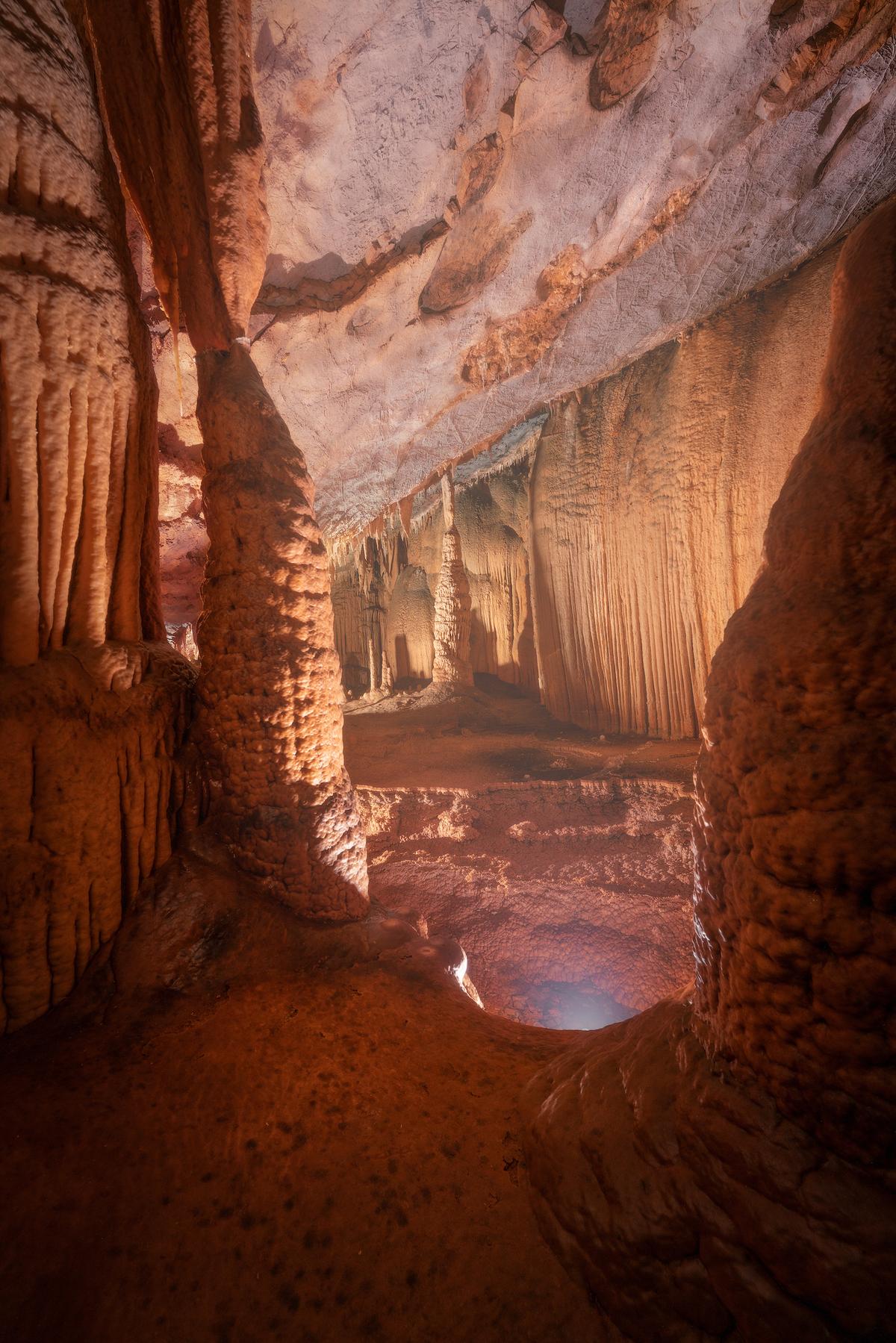 Geological wonders inside Hung Cave. (Courtesy of Cao Ky Nhan via Jungle Boss Tours)