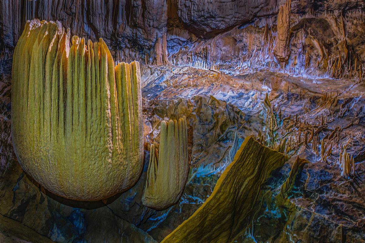 Wonderous formations inside Hung Cave. (Courtesy of Duc Thanh via Jungle Boss Tours)