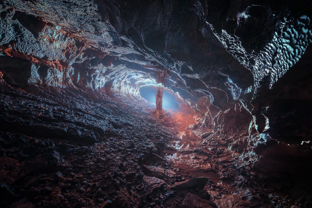 An interior scene inside Tron Cave. (Courtesy of Tran Linh via Jungle Boss Tours)