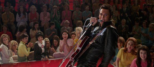 Elvis (Austin Butler) performs in a scene from "Elvis." Butler is a favorite in the Best Actor category. (Warner Bros. Pictures)