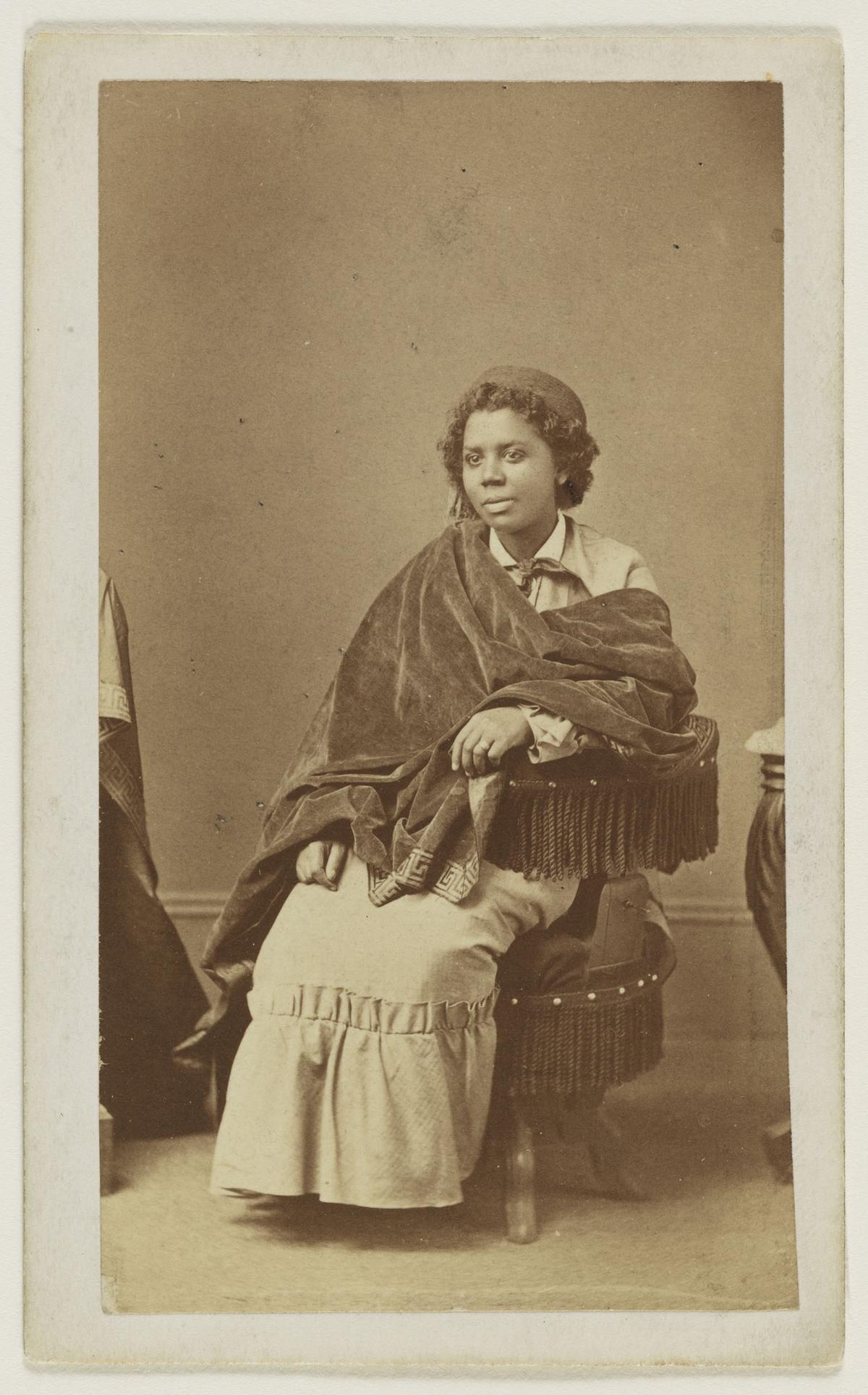 The sculptor Edmonia Lewis, circa 1870. National Portrait Gallery, Smithsonian Institution, Washington, D.C. (Public Domain)