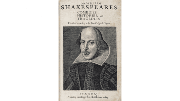 The title page of the "First Folio" of William Shakespeare's plays. (Public Domain)