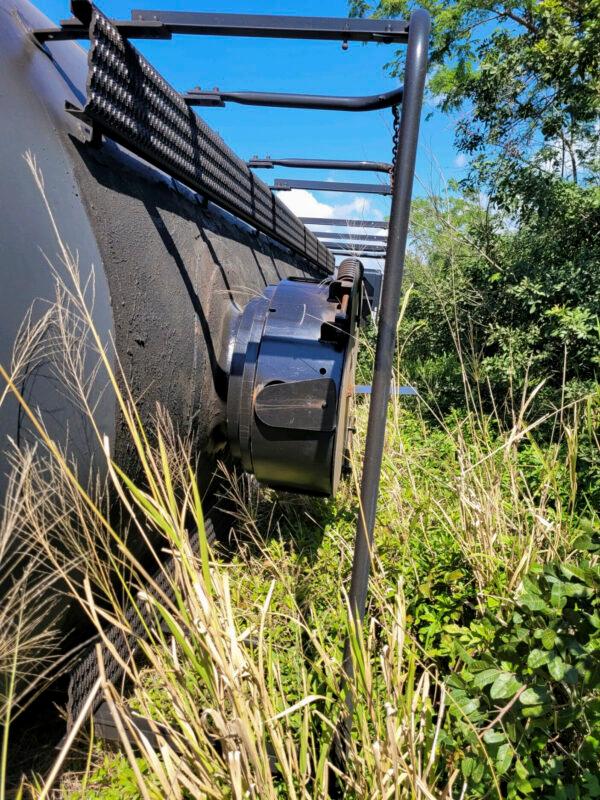 A derailed freight train operated by Seminole Gulf Railway near Bradenton, Fla., on Feb. 28, 2023. (Steve Litschauer/Manatee County Government via AP)