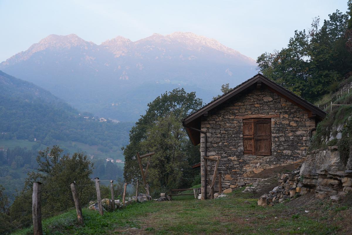 The 200-year-old stone house in the Italian Alps. (Courtesy of <a href="https://www.youtube.com/c/RaisingVoyagers">Raising Voyagers</a>)