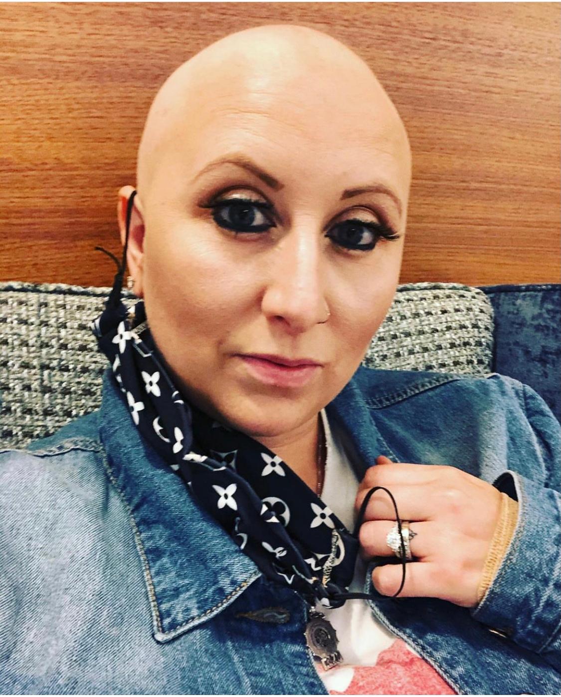 New Jersey mother Christina Korines, photographed while in treatment for cancer in Middletown, New Jersey, in 2020. (Courtesy of Christina Korines)
