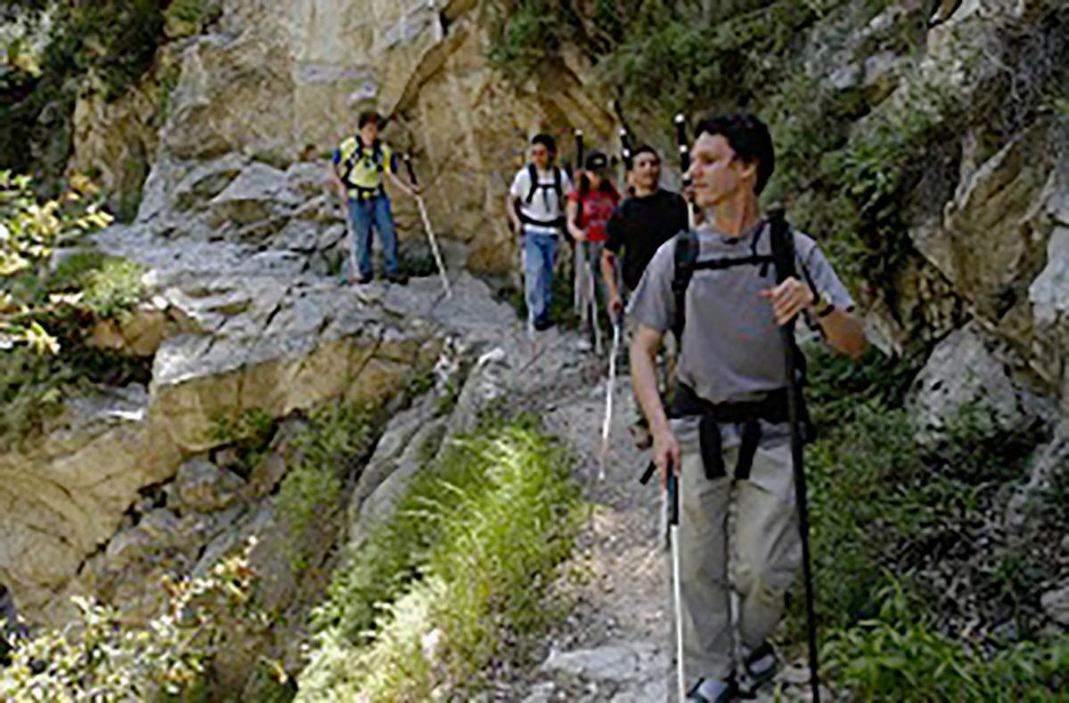 Daneil Kish on a hike. (Courtesy of <a href="https://visioneers.org/">Visioneers.org</a>)
