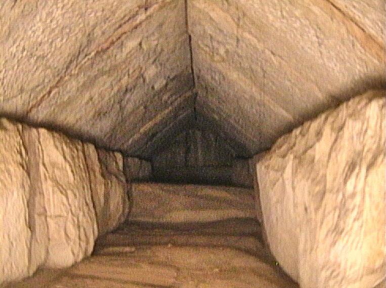 A previously hidden corridor inside the Great Pyramid of Giza that was discovered by researchers from the Scan Pyramids project. (The Egyptian Ministry of Antiquities/Handout via Reuters)