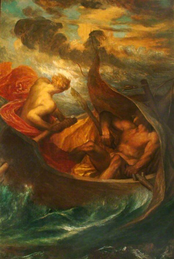 Compassion is the best pilot to guide us through life. “Love Steering the Boat of Humanity,” 1899–1901, by George Frederic Watts. Oil on canvas, 6 1/2 feet by 4 1/3 feet. Gift of Mrs. Michael Chapman (1946), <span style="color: #000000;">Watts Gallery, Compton, UK. (</span>Public Domain)